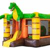 Springkussen Mini Bounce Dino – vooraanzicht Springkussen Mini Bounce Dino met glijbaan huren in Almere