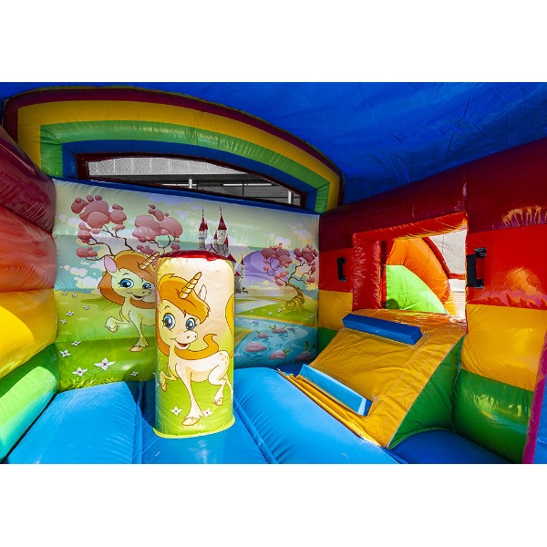 Springkussen Unicorn Glijbaan