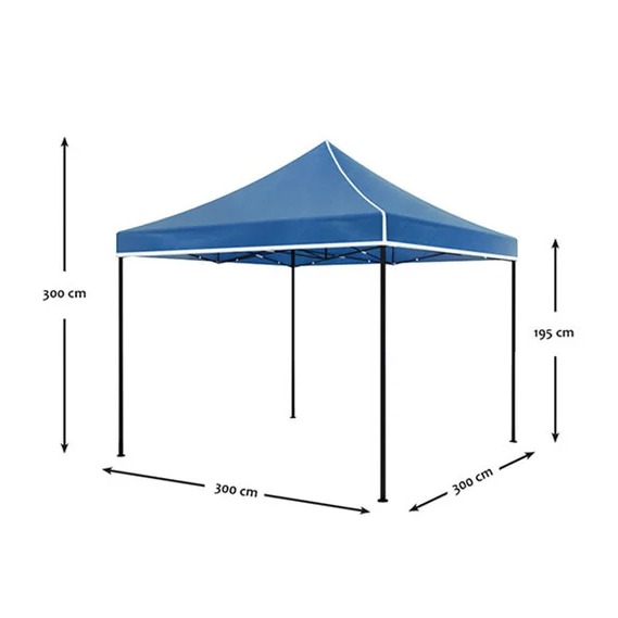 Budget Partytent Easy Up 3x3 meter Blauw
