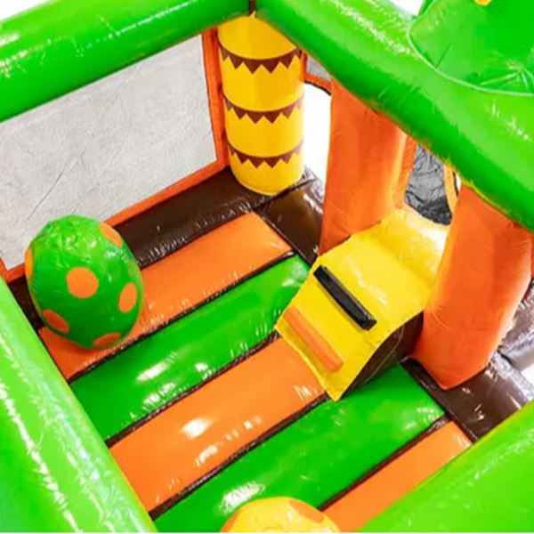 Mini Bounce Dino – binnenkant Binnenkant Mini Bounce Dino met klimelement en dinosaurus-ei