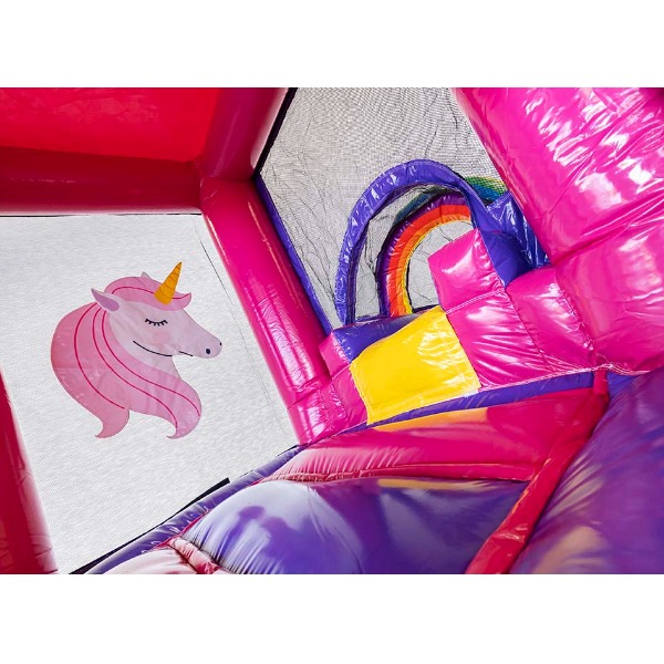 Springkussen Unicorn Regenboog